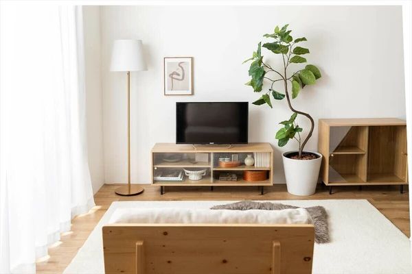 幅120cm ガラス引き戸 テレビ台 テレビボード 収納棚 ラック MARWIL-DEMENAGEMENTS_CH