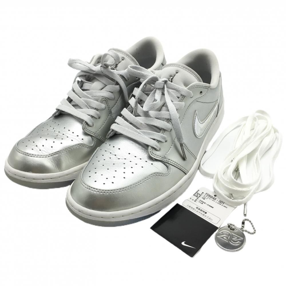 ナイキ ゴルフシューズ シルバー スパイクレス FD6848 AIR JORDAN 1 Low Golf メンズ 29.0 ゴルフウェア モデル NIKE