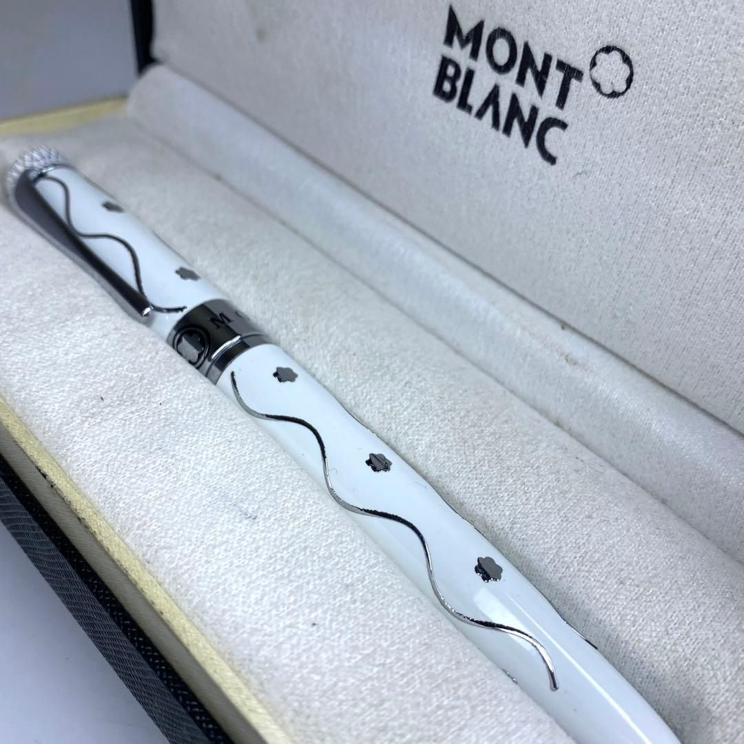 モンブラン世界 4810本 18K 750刻印 ホワイト万年筆 共箱 41g