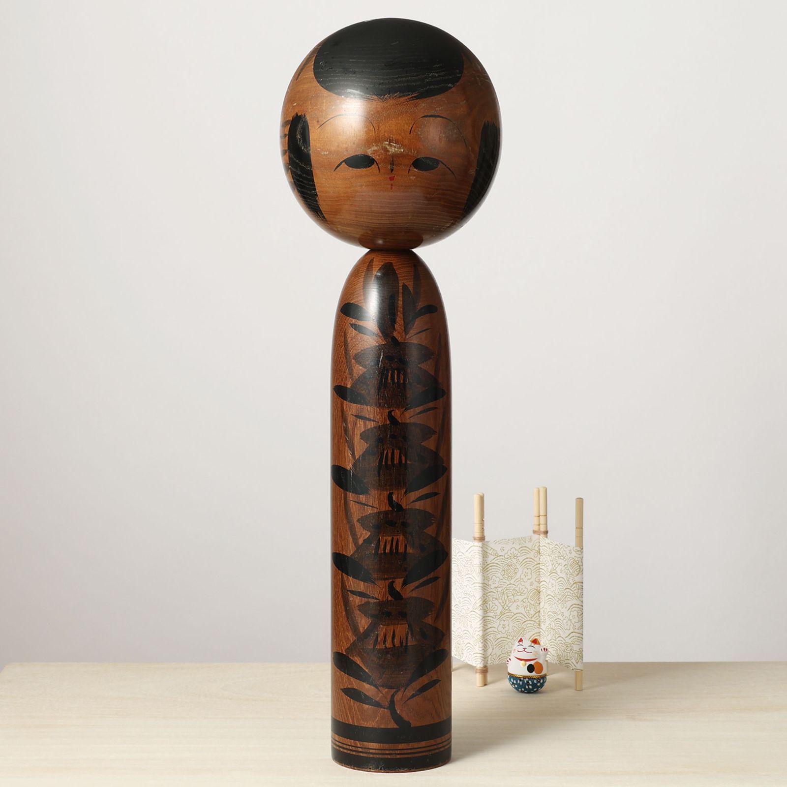 新型こけし 二代目 武周 モノトーン調 高さ46cm | KOKESHI DOLL