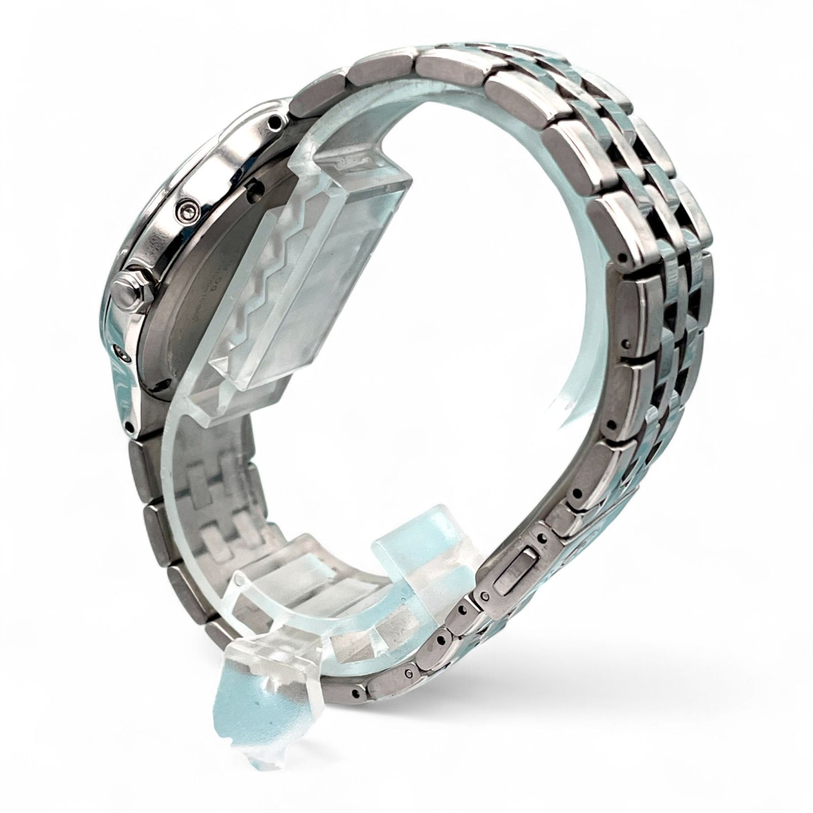 稼働 CITIZEN シチズン H 100-T 018661 EXCEED エクシード エコドライブ ソーラー電波時計 メンズ チタン製 デイト表示 5293-21-77