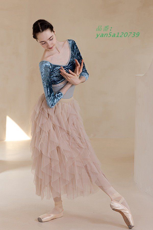 バレエ レオタード 大人 長袖 美ライン Vネット ブルー 白 韓国風 大人用 レッド シンプル 演出用 L ホワイト M S 無地 かわいい yan5a120739 LLC-HASEGAWATOSO_COM