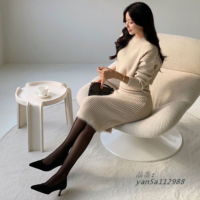 縦ライン膝丈タイト