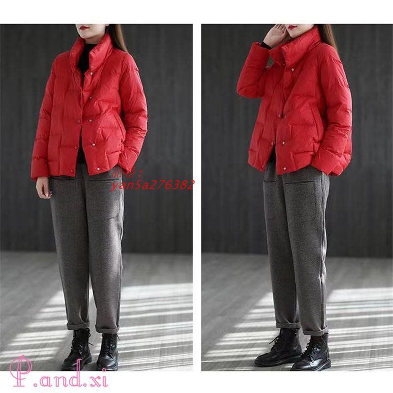 ショート丈 立ち襟