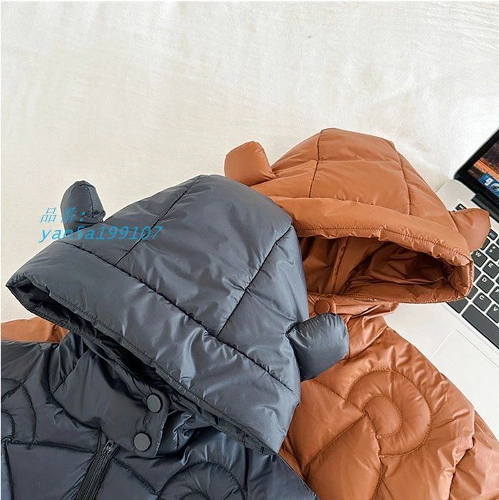 通学 くま耳フード付き