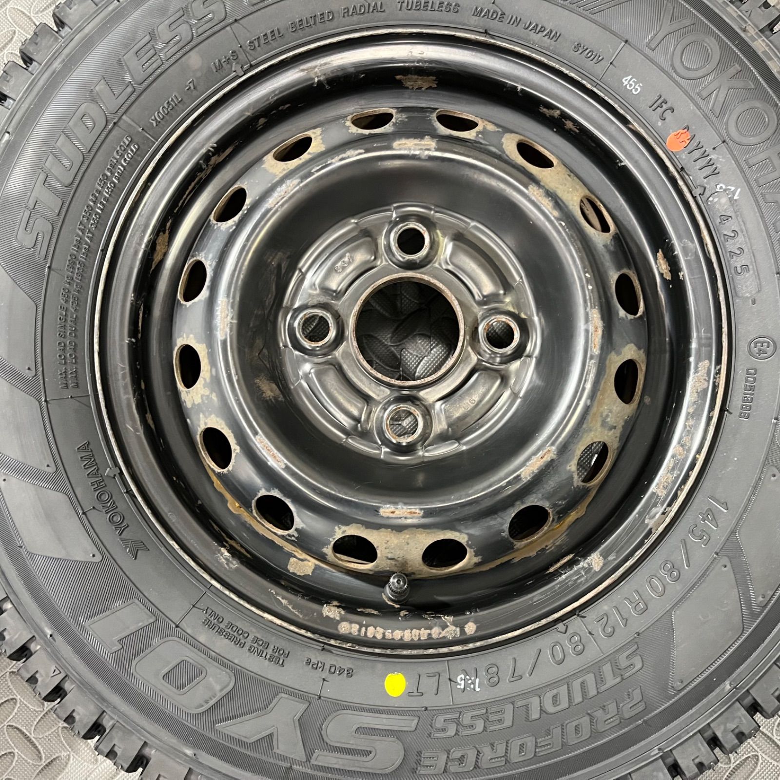 25年製 新品タイヤ 145/80R12 80/78N LT ヨコハマ SY01V ホンダ 