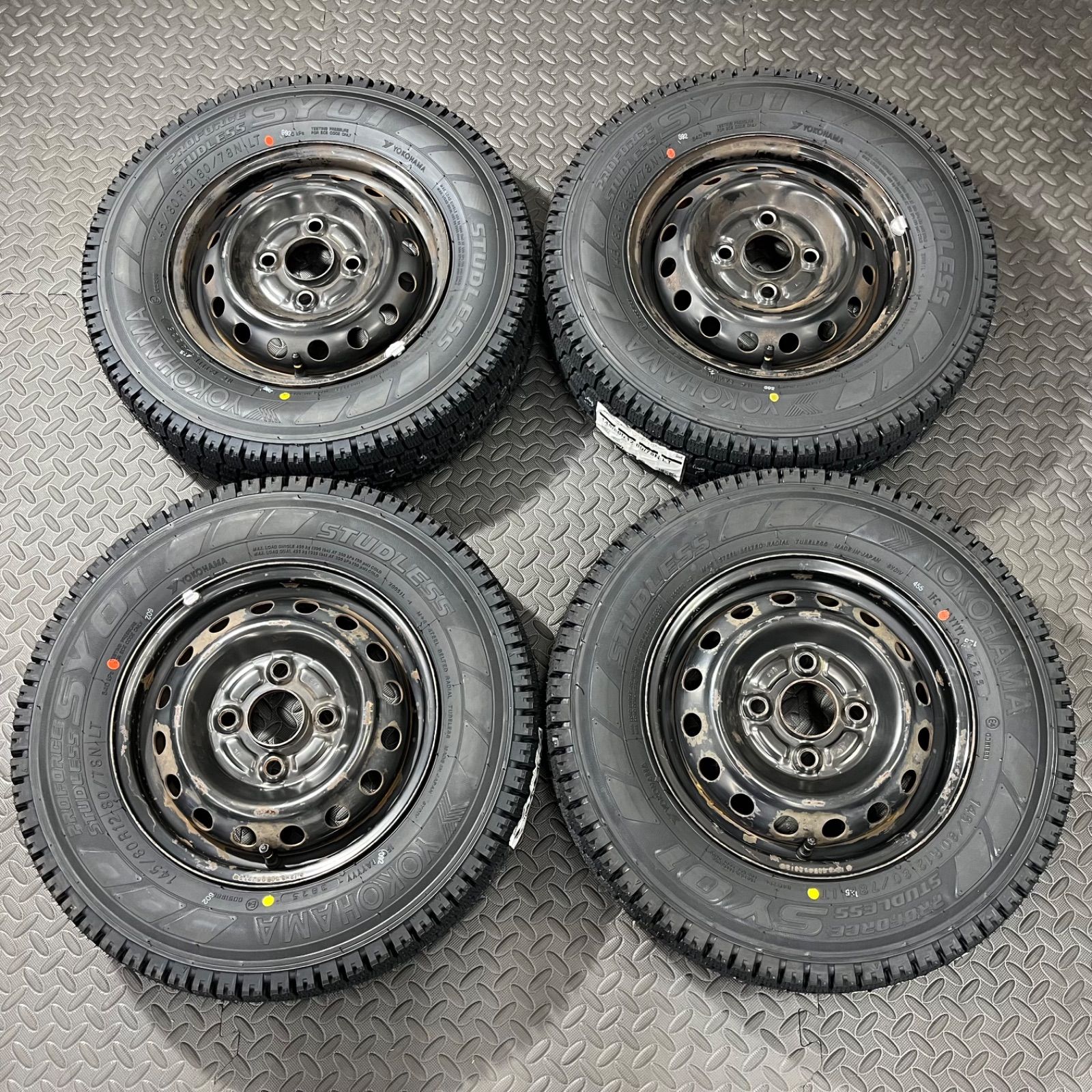 25年製 新品タイヤ 145/80R12 80/78N LT ヨコハマ SY01V ホンダ 