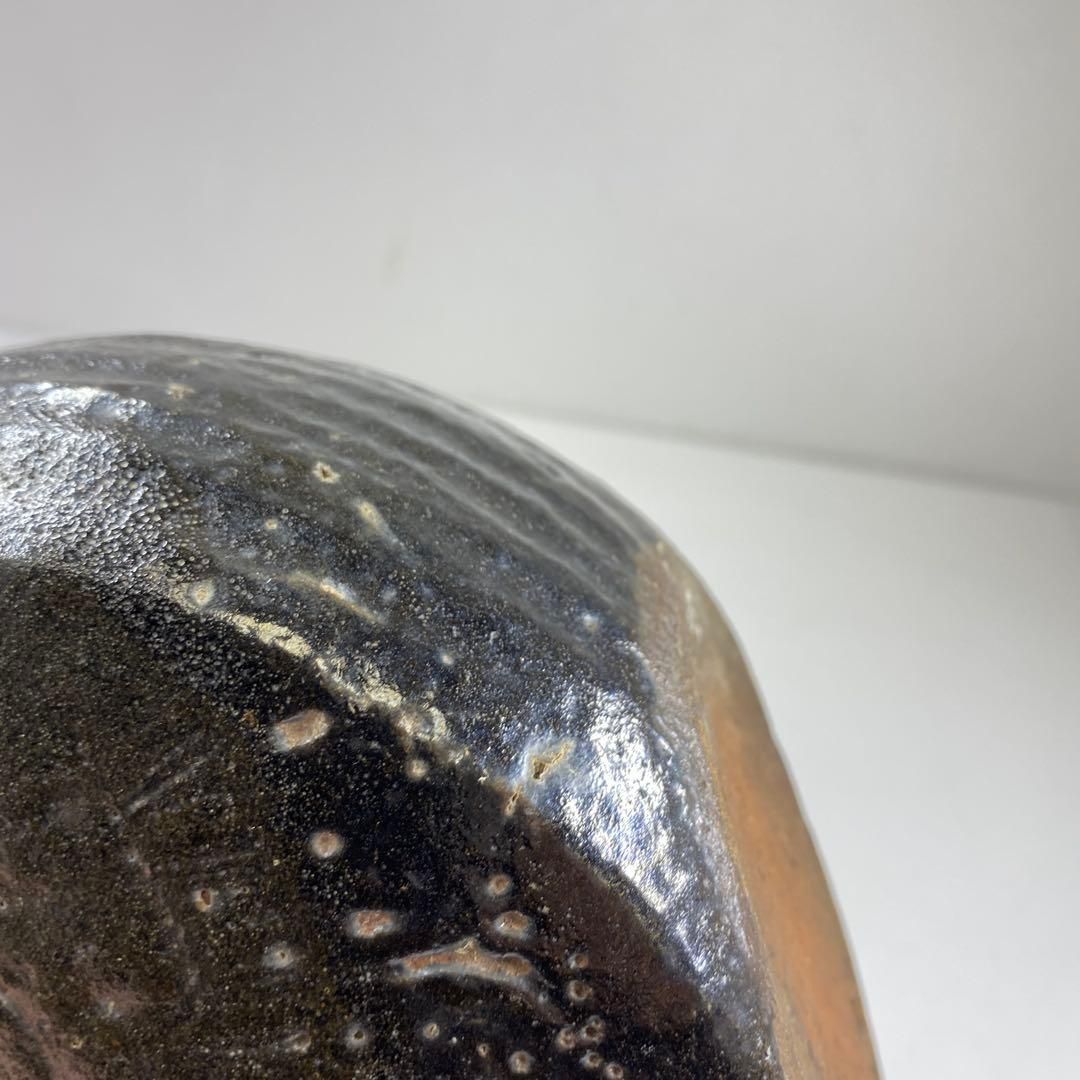 黒唐津 花入 共箱 高さ18㎝ 東な7-0125① - メルカリ