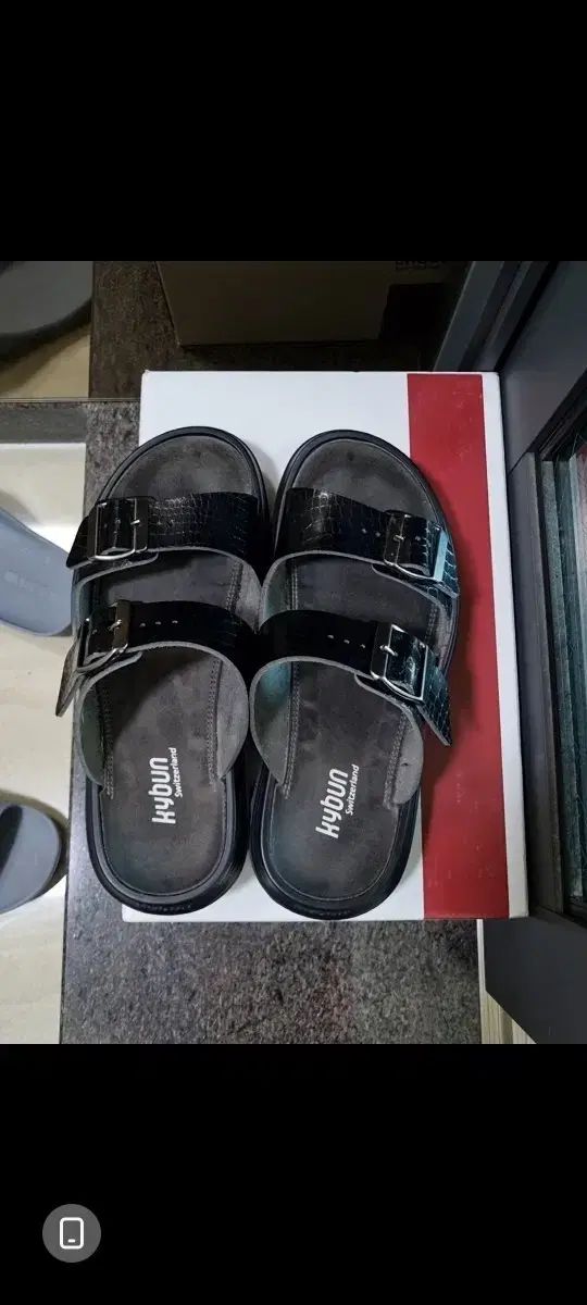 kybun 기분 ブラック サンダル スリッパ 255 260