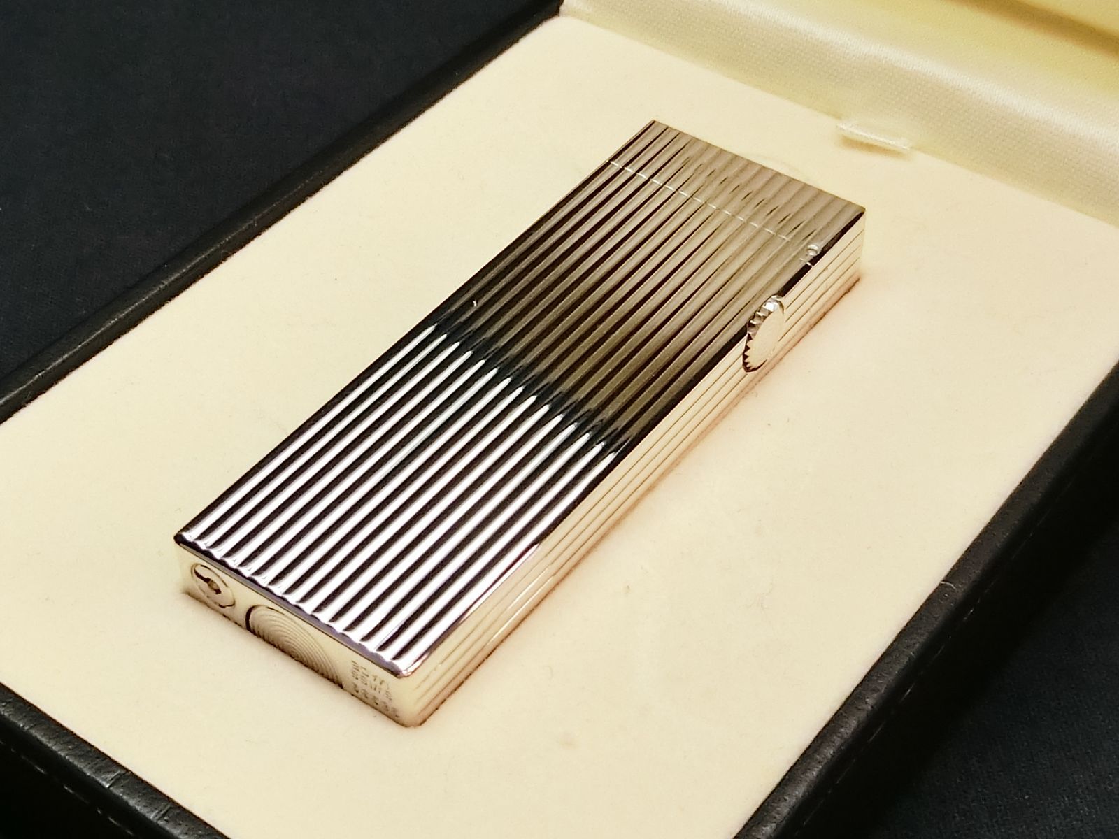 TT10763 ダンヒル ガス ライター ストライプ シルバー き 着火保証