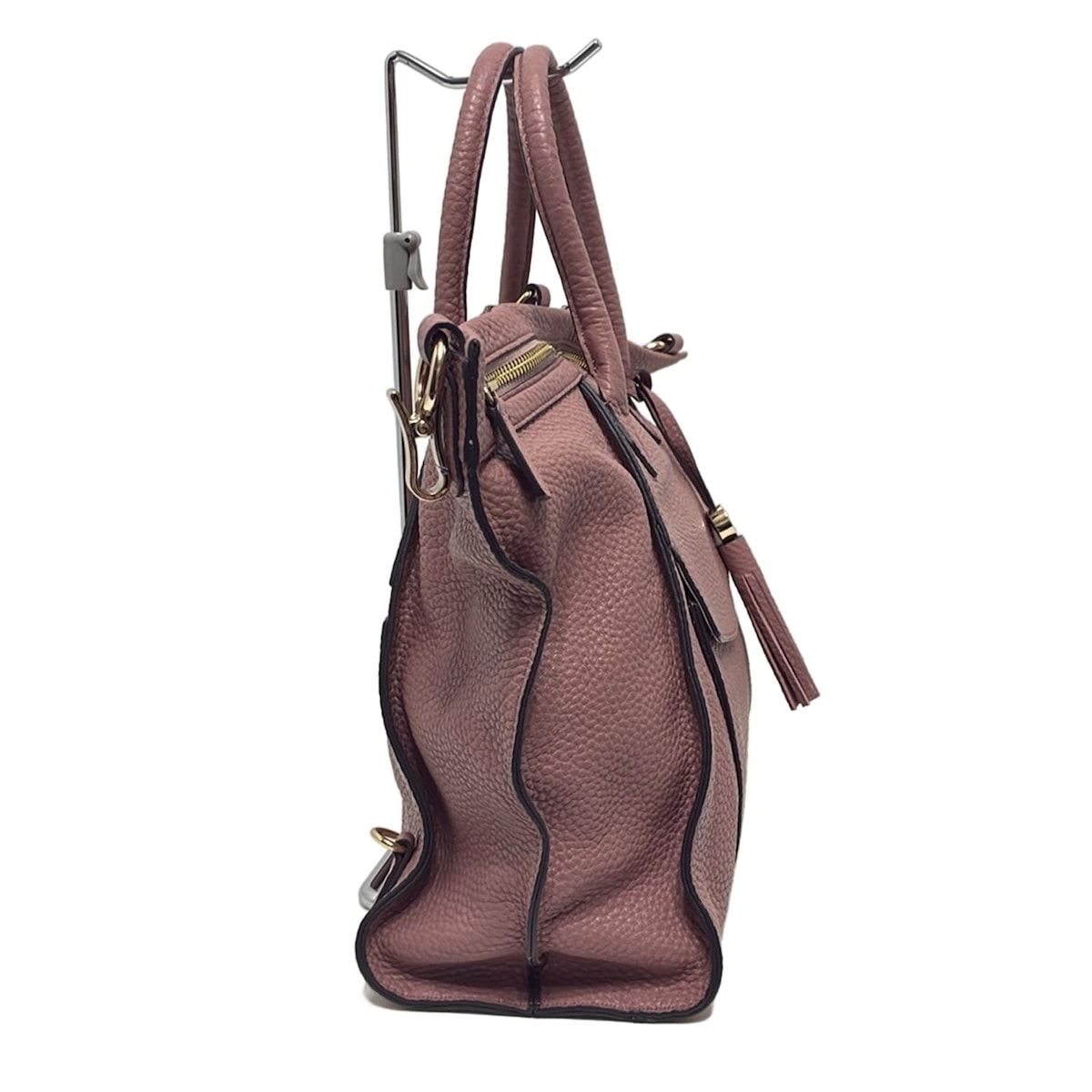 PELLE BORSA ペレボルサ ハンドバッグ - ピンクベージュ 3WAY レザー