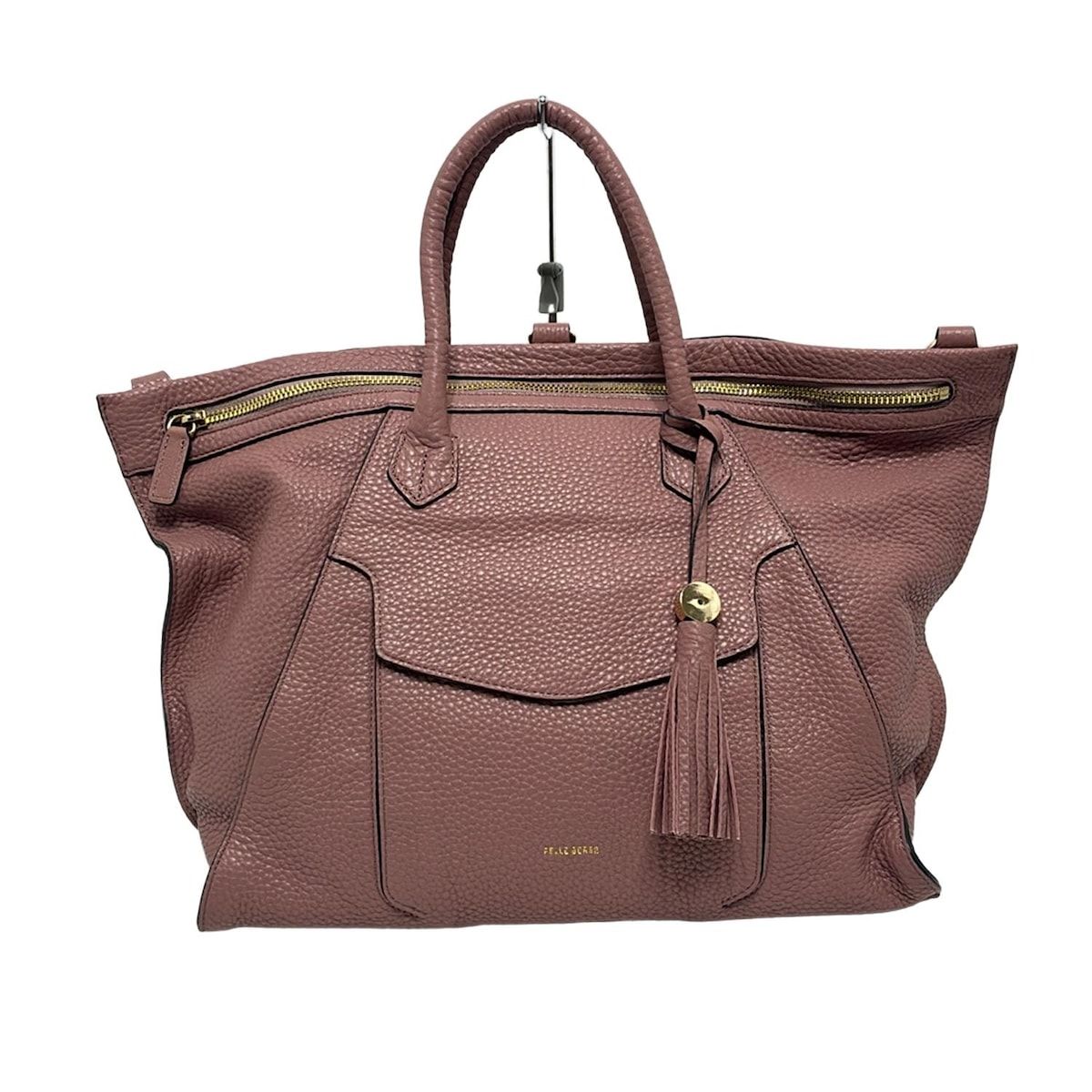 PELLE BORSA ペレボルサ ハンドバッグ - ピンクベージュ 3WAY レザー