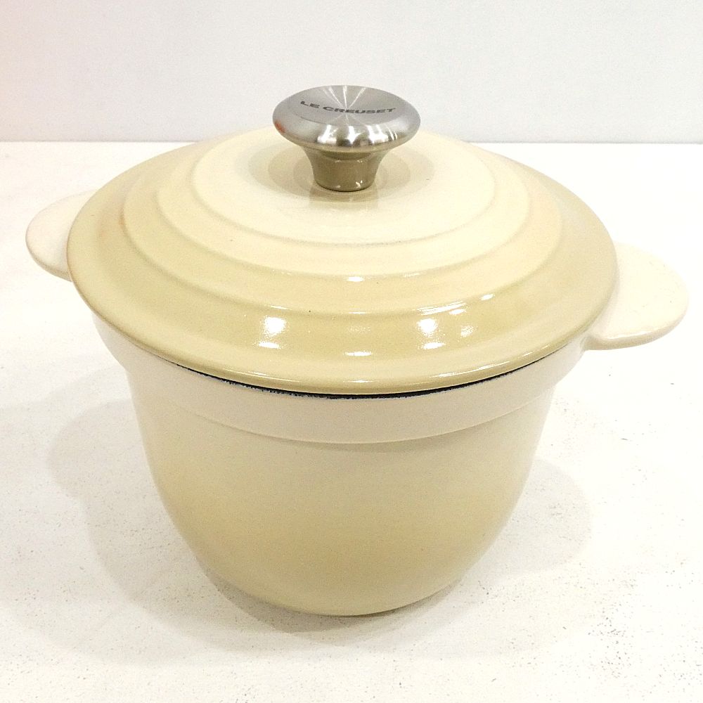 小牧店 箱開封 ♥ ル クルーゼ ココット エブリィ 18 デューン インナーリッドセット ホーロー鍋 I426-3621