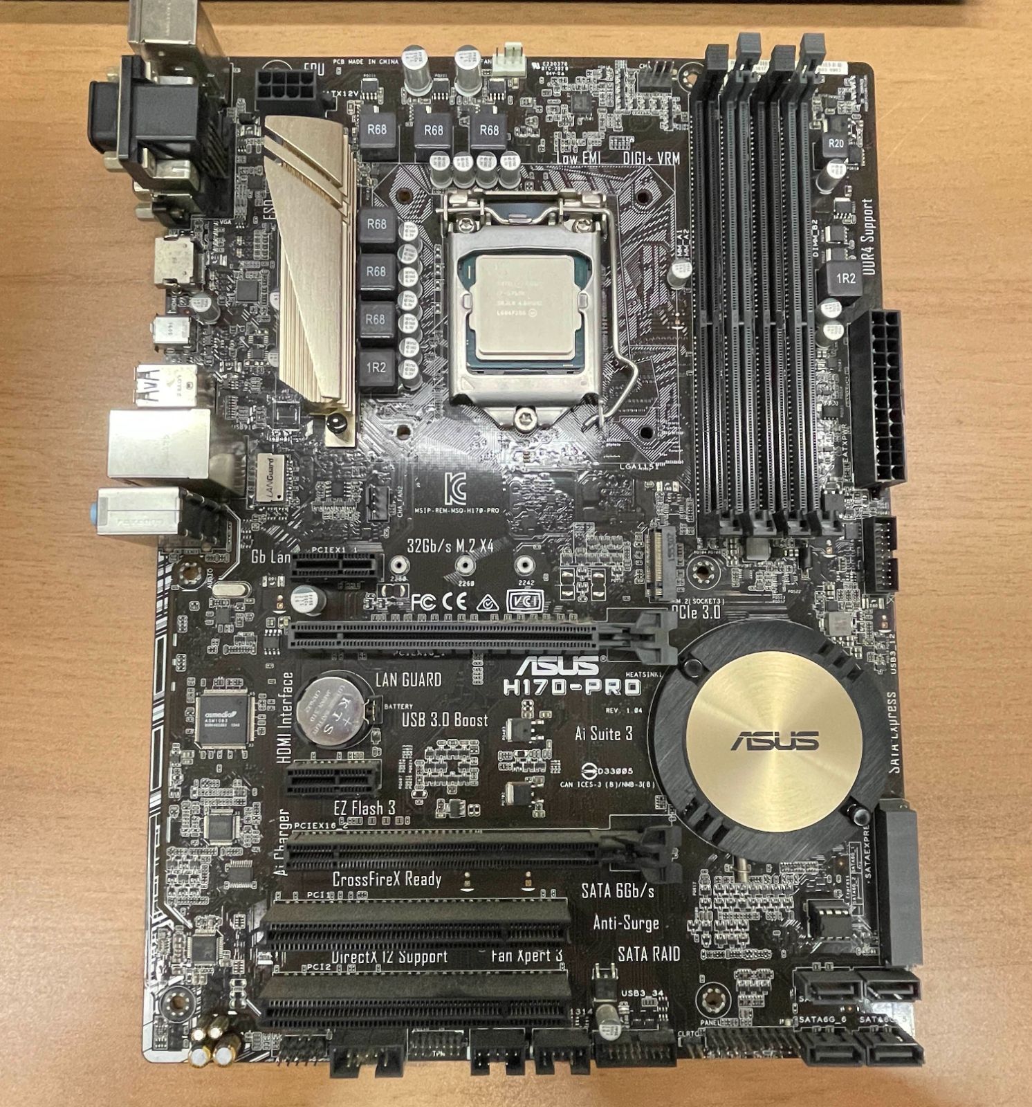 マザーボード　ASUS.H170-PRO Intel I7 6700ジャンク ジャンク品】H170マザーボード＋i7 6700Kセット! - メルカリ