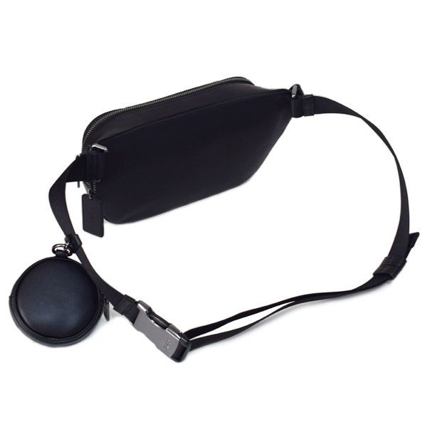 コーチ バッグ COACH コーティングキャンバス レザー シグネチャー エリアス コインケース付き ベルトバッグ 2 way ワンショルダー バックパック ボディバッグ ウエストバッグ チャコール×ブラック CZ 400