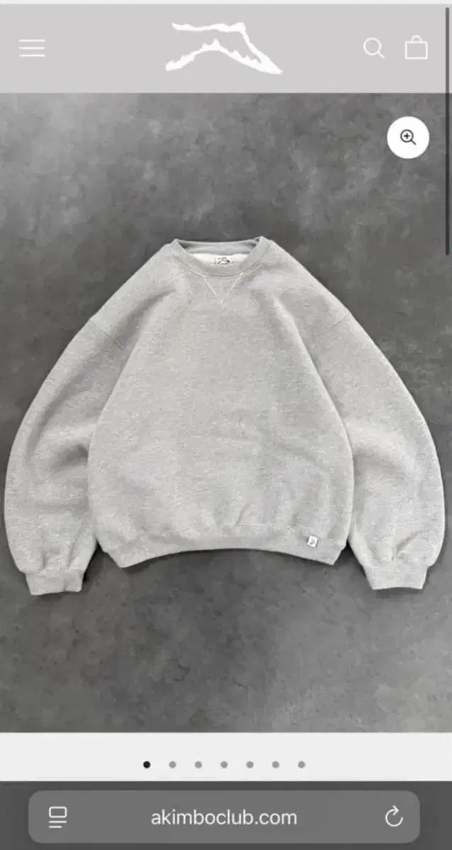 M アキンボクラブ クルーネック スウェット ヘザーグレー