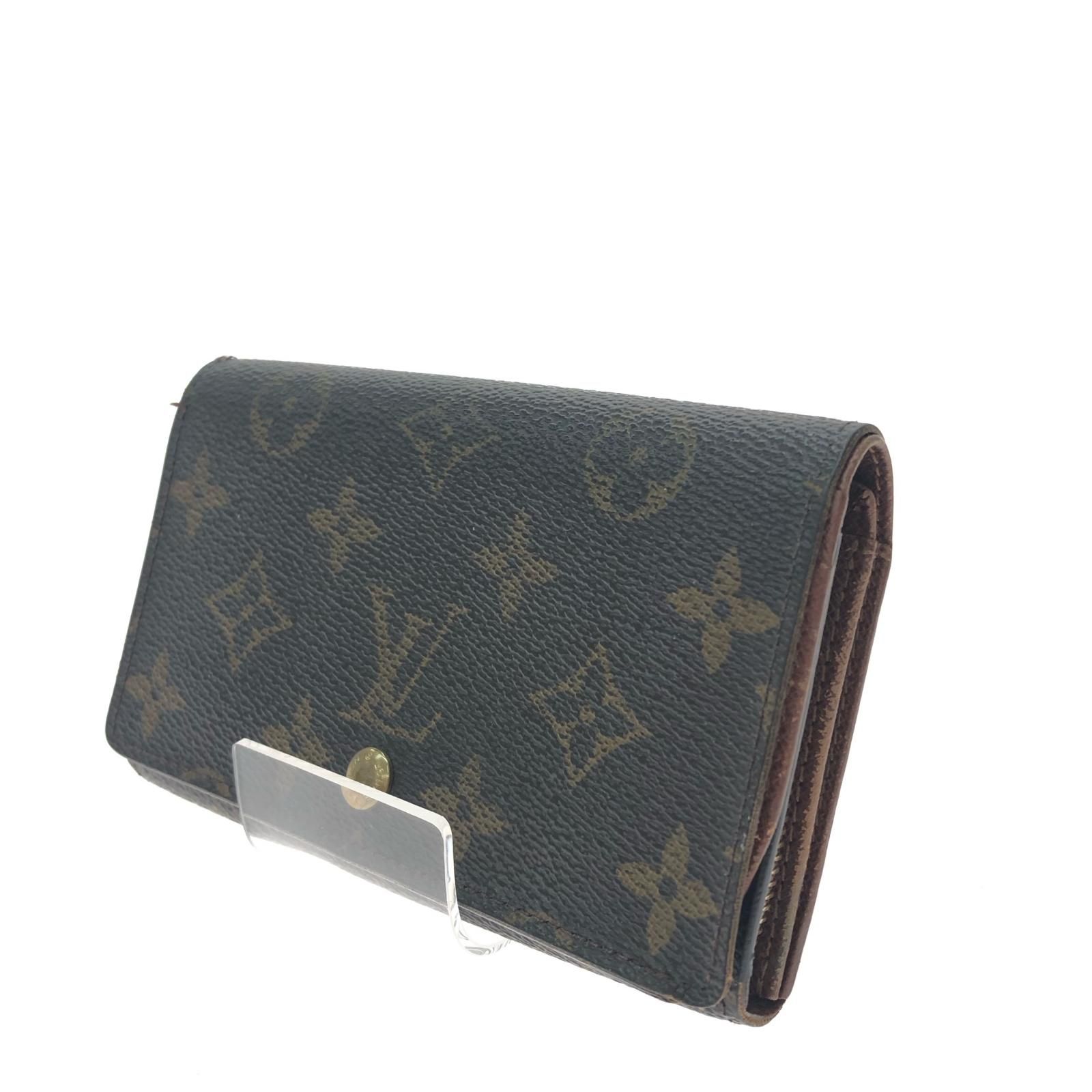 LOUIS VUITTON ルイヴィトン レディース 二つ折り財布 モノグラム ポルト モネ ビエ トレゾール M61730 ブラウン