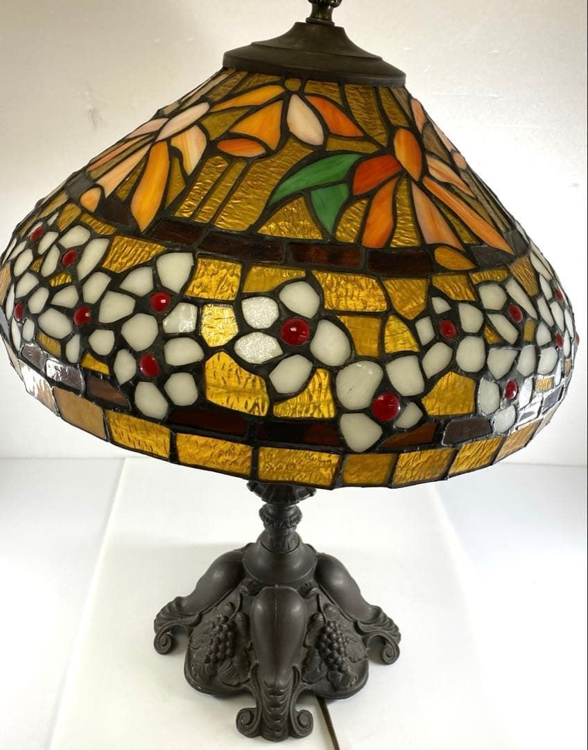 ブロンズステンドグラス 高さ約51㎝ 東Y7-0127