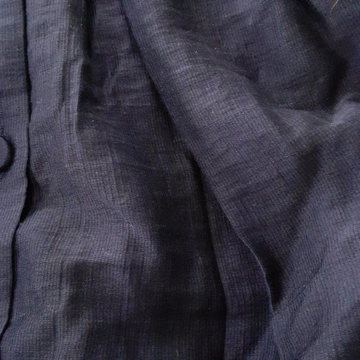  Sybilla シビラ 七分袖シャツブラウス サイズM レディース - ダークネイビー シルク混 シースルー 五分袖 七分袖 シャツ ブラウス