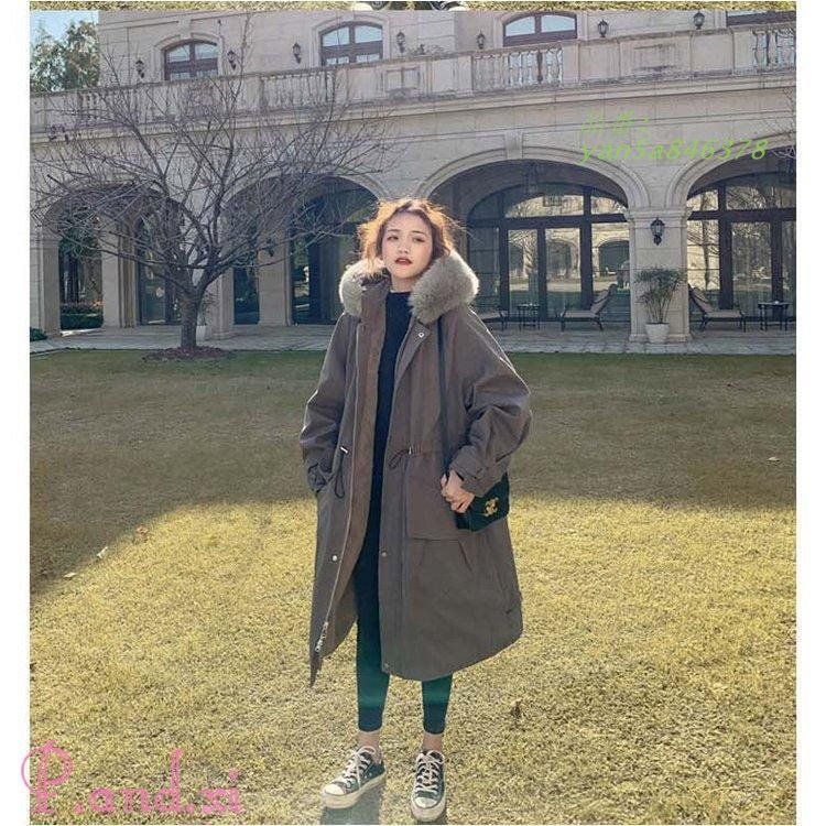 モッズコート 中綿ダウンコート レディース キルティングコート ロング丈バーカージャケット 秋冬 カジュアル エコファーフード連れコートオシャレ 暖かい yan5a846378 GULLKHAN_COM