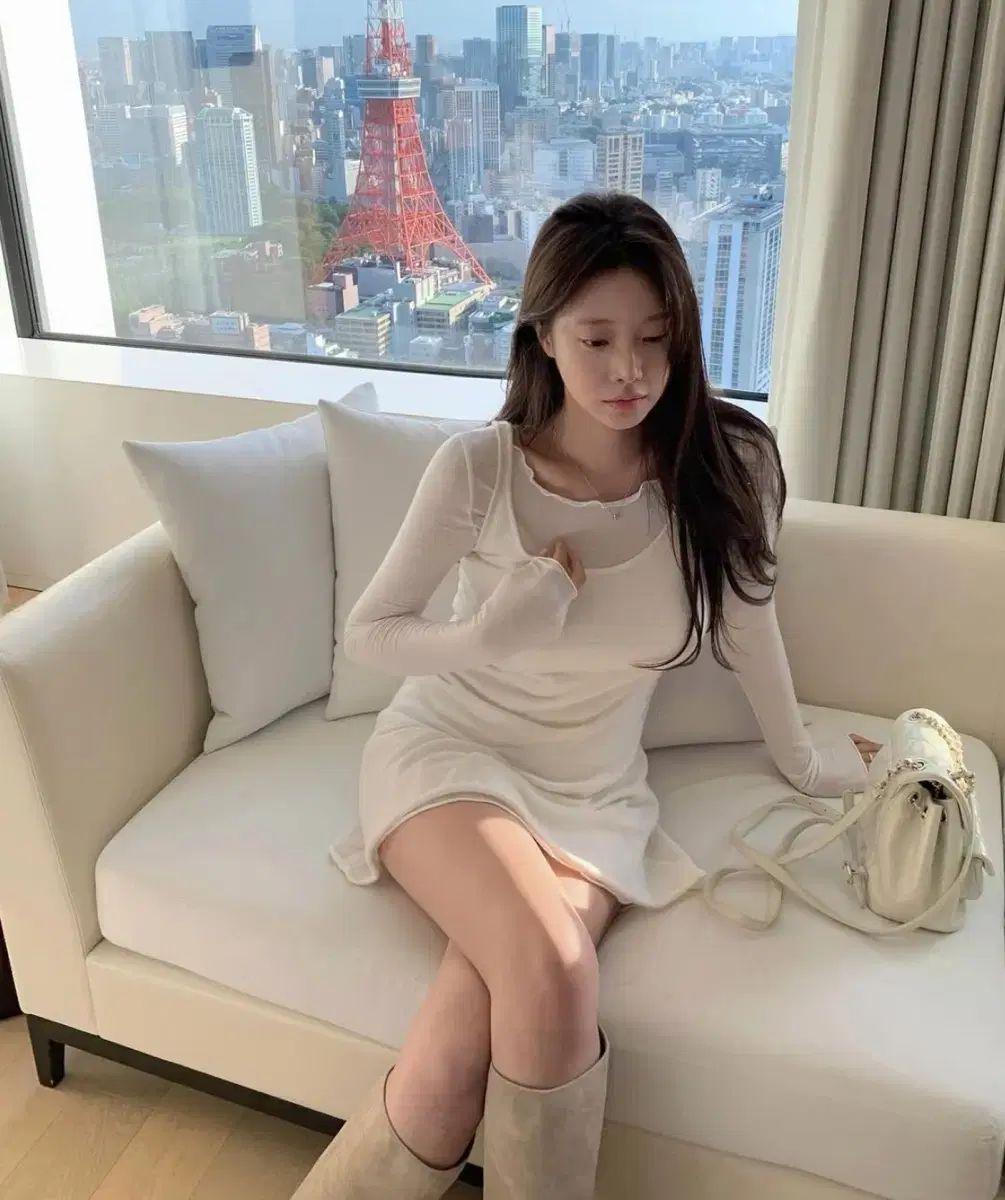 Leeds バーベナ レイヤード ONE PIECE アイボリー