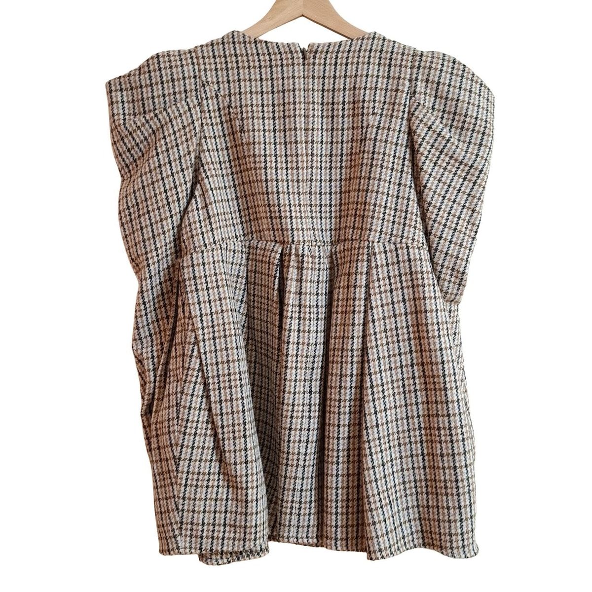 SEVEN TEN by MIHO KAWAHITO セブンテン バイミホカワヒト 長袖カットソー サイズS レディース - ブラウン×黒×マルチ チェック柄