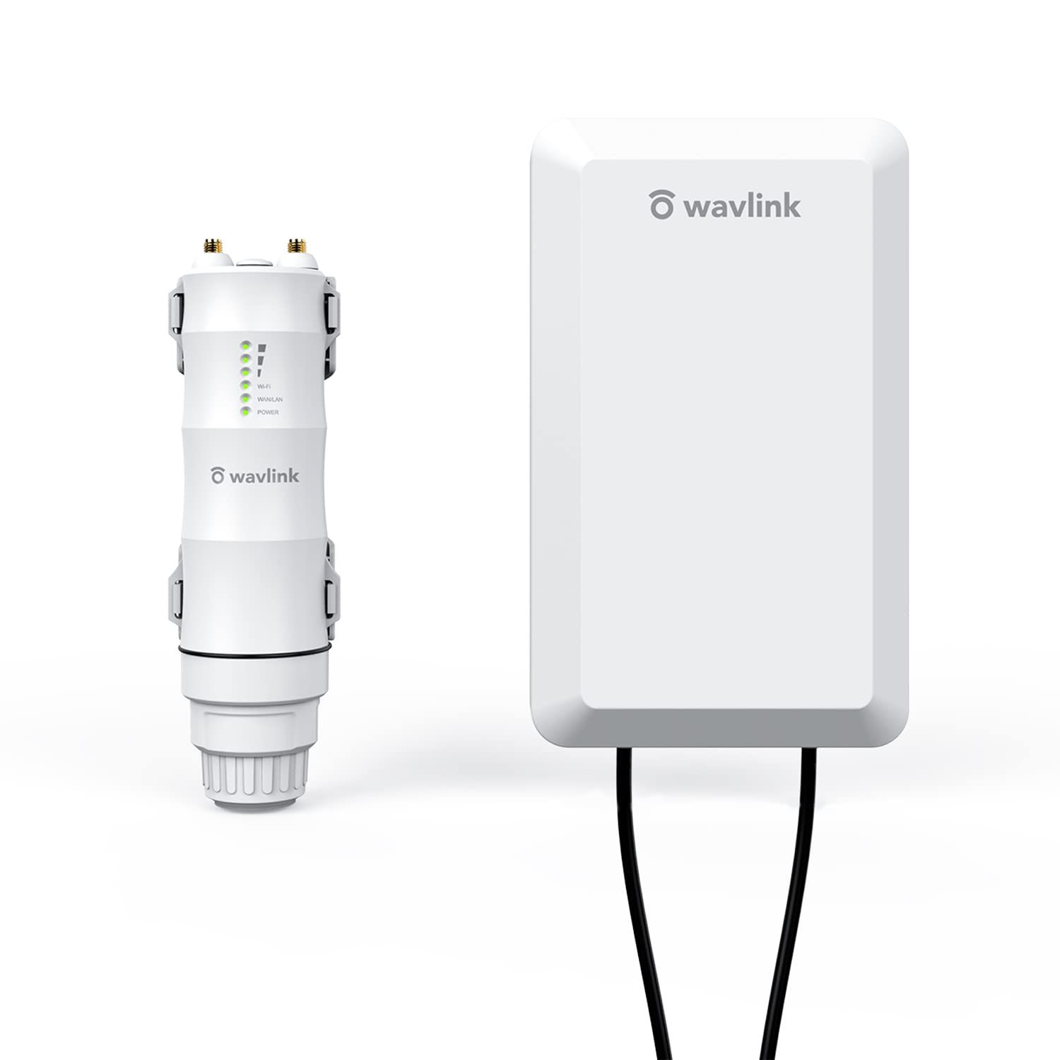 新品 WAVLINK N300屋外無線LAN中継器 屋外ルーター WiFi 無線LAN 中継機 300Mbps 屋外AP/リピーターCPEキット（PtPおよびPtMP伝送用）|ポイントtoポイントWi-Fiブリッジ|2*2 MIMO 11dBiアンテナ、1.5