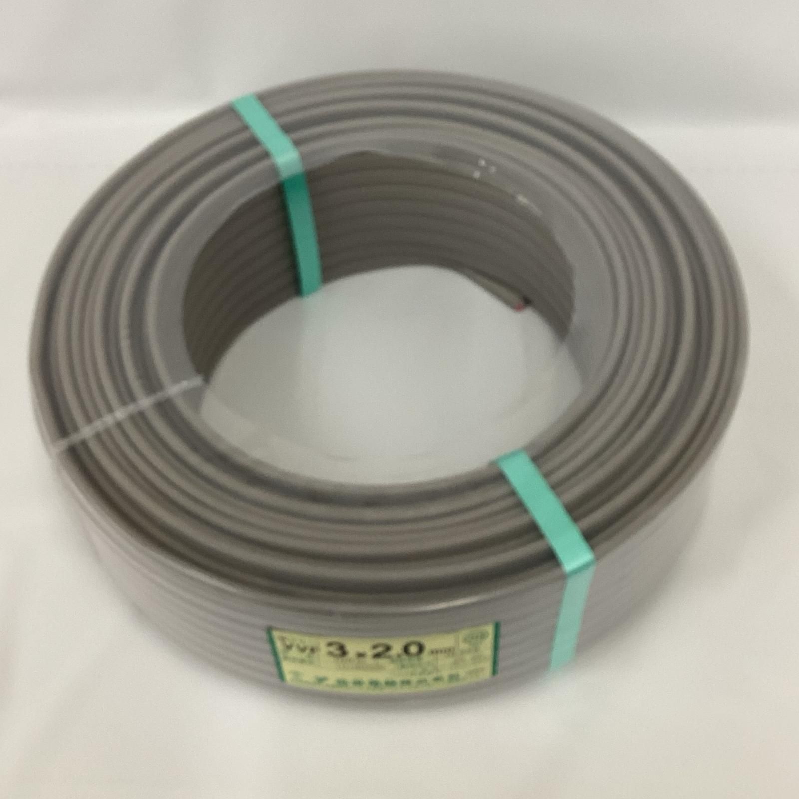 弥栄電線 VVFケーブル 3芯 2.0mm×100m 製造年月 2月