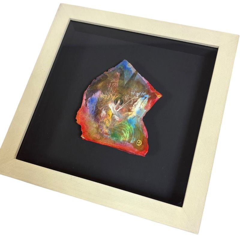 十時孝好 USAGI ミクスドメディア アート 額装作品 署名入り 2007年 サイン有 原画 ペイント mixed media 現代アート ウサギ モチーフ 額縁付 日本作家 作品