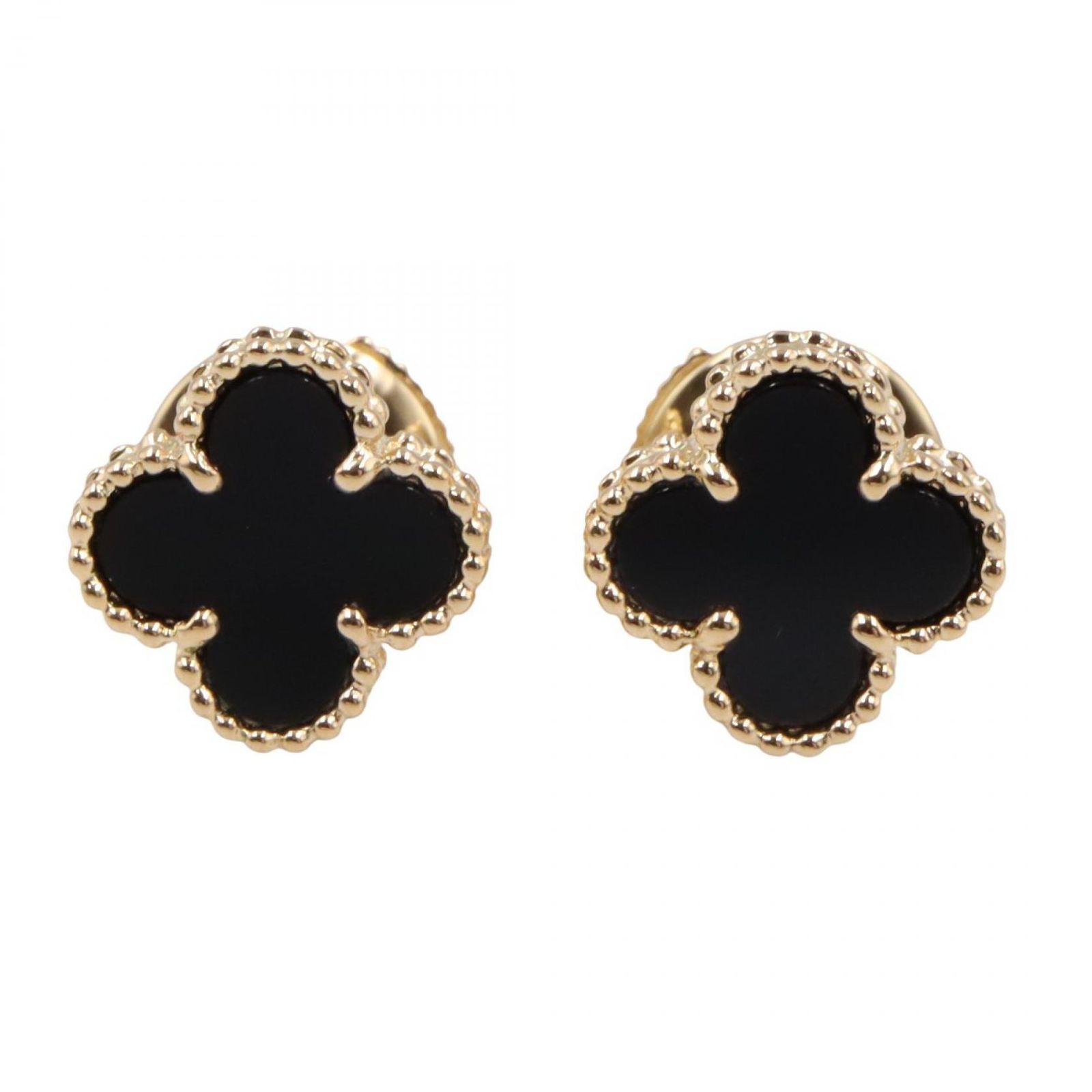 ヴァンクリーフ&アーペル ピアス スウィートアルハンブラ オニキス ピアス VCAR44900 K18 イエローゴールド スウィートアルハンブラ オニキス ピアス レディース