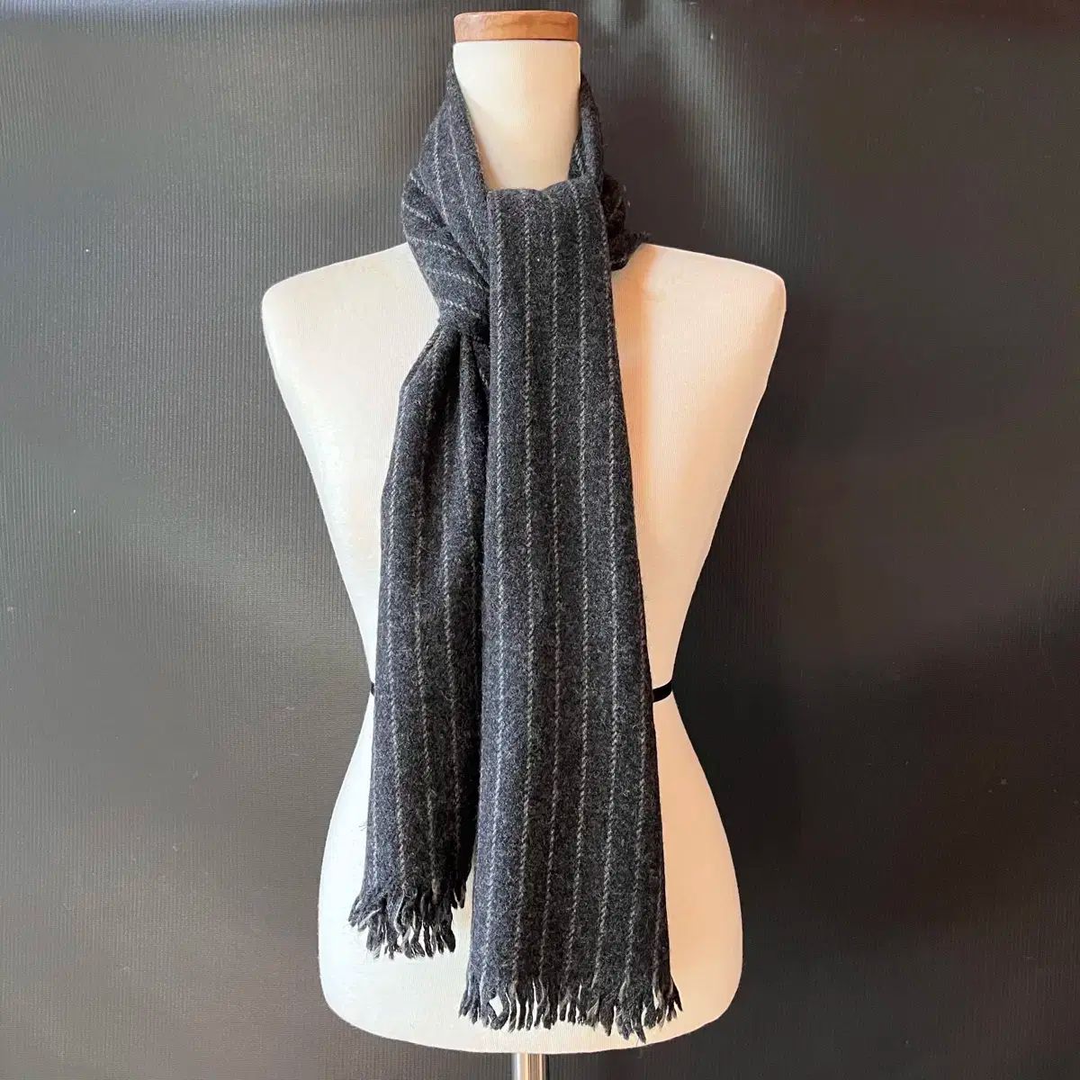 90s ポロラルフローレン スコットランド チャコール マフラー