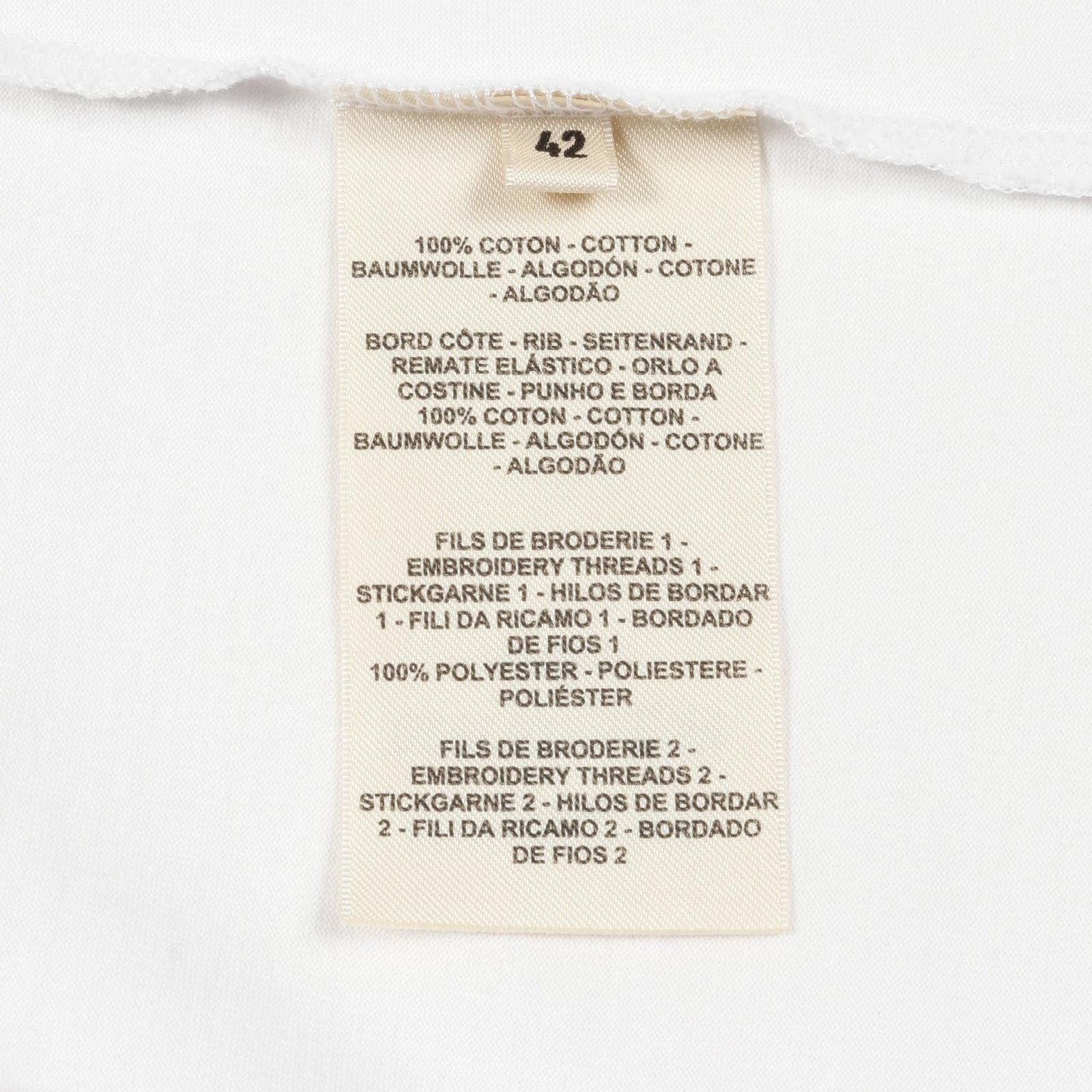  エルメス HERMES カットソー モザイク H刺繍 コットン Tシャツ レディース B 長袖 Tシャツ カットソー