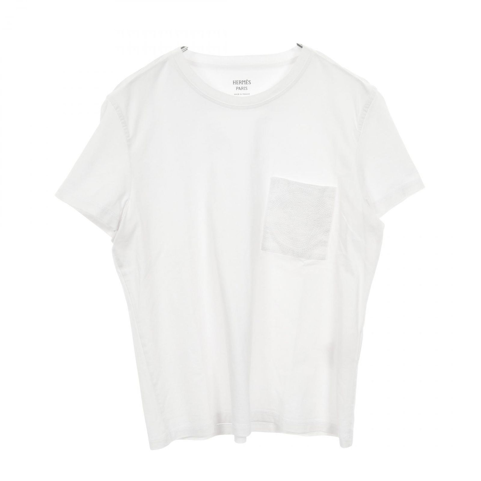 エルメス HERMES カットソー モザイク H刺繍 3E4620DL コットン Tシャツ レディース Used B