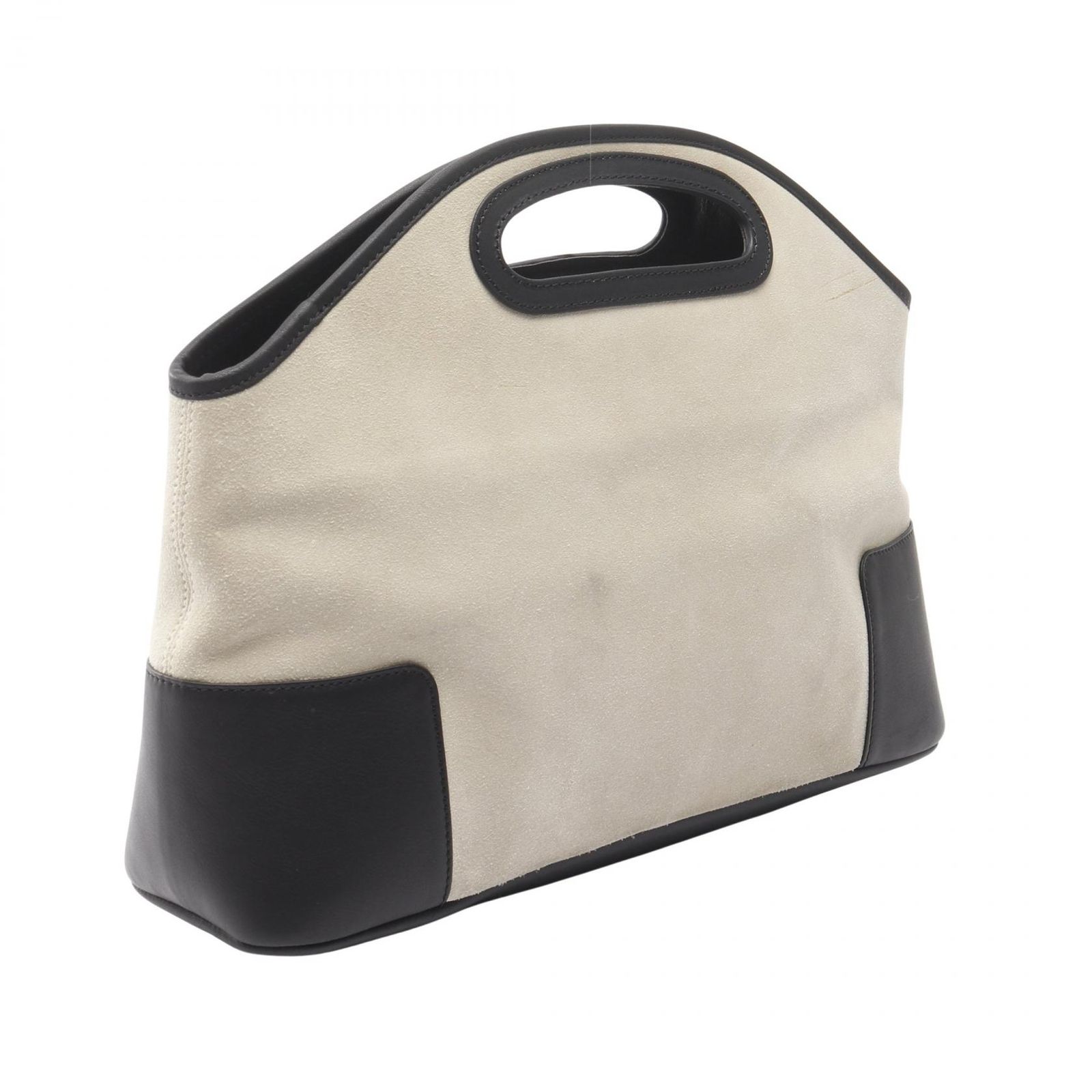 ロエベ LOEWE ハンドバッグ アナグラム ベージュ スウェード レザー アナグラム ハンドバッグ レディース Used A