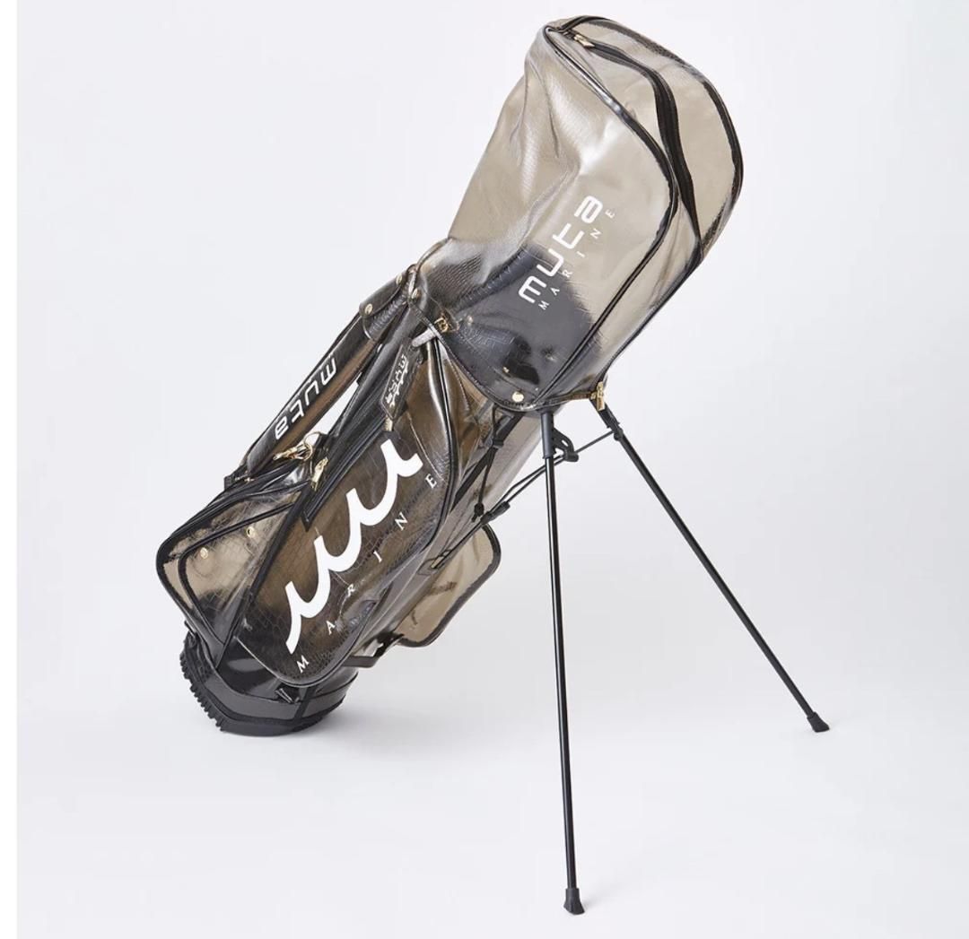 キャディバッグ エンボスクロコ クリア 黒 新品 ムータマリンゴルフ キャディバッグ エンボスクロコ クリア 黒 新品 ムータマリンゴルフ