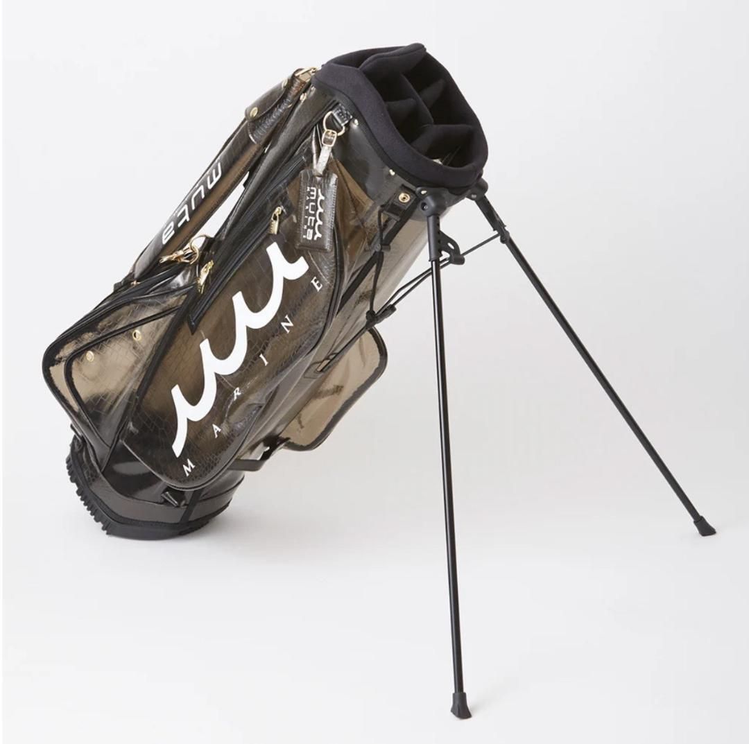 キャディバッグ エンボスクロコ クリア 黒 新品 ムータマリンゴルフ キャディバッグ エンボスクロコ クリア 黒 新品 ムータマリンゴルフ