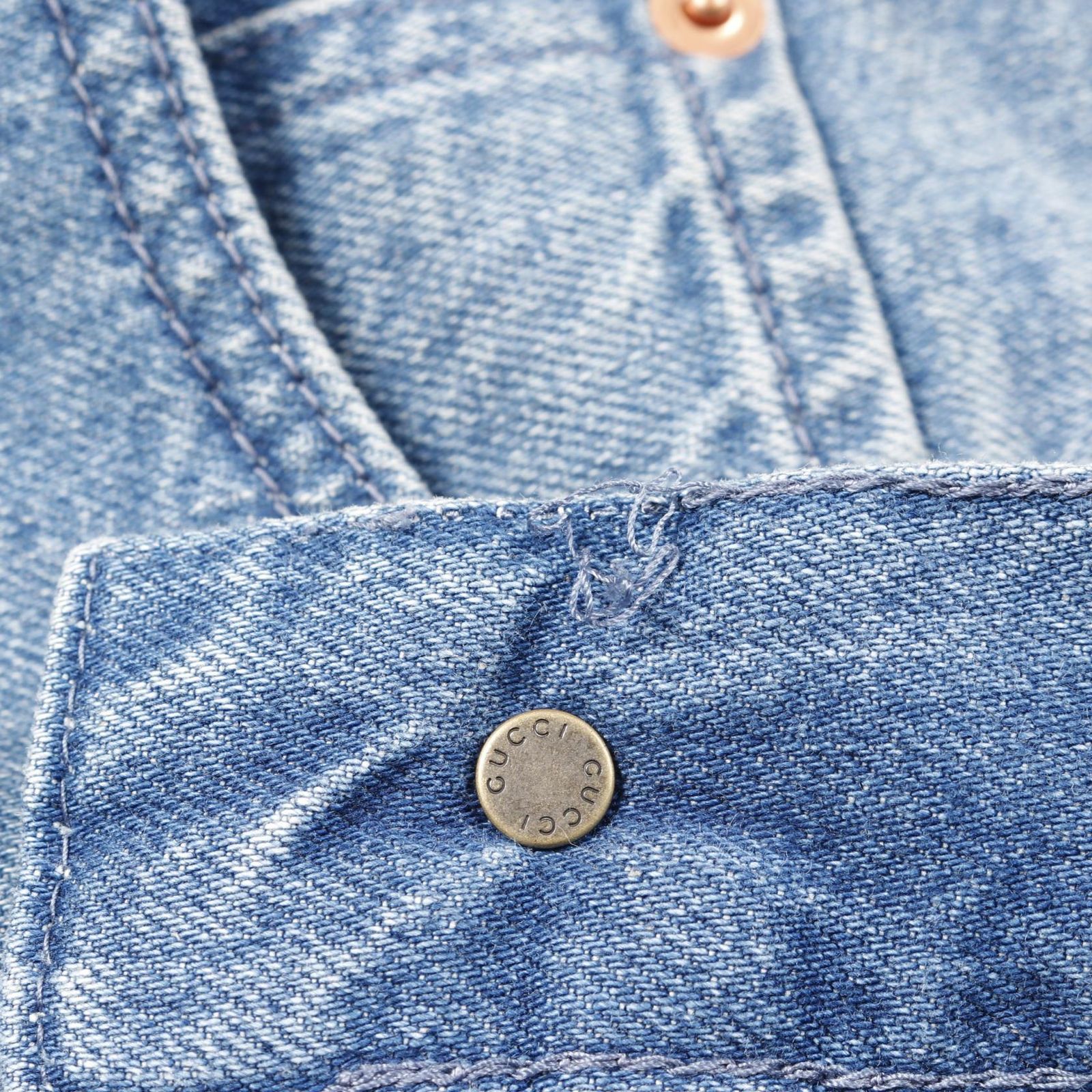 グッチ GUCCI デニムパンツ 557960 ブルー コットン 557960 デニムパンツ ブルー レディース Used A DECORATOM_COM_BR