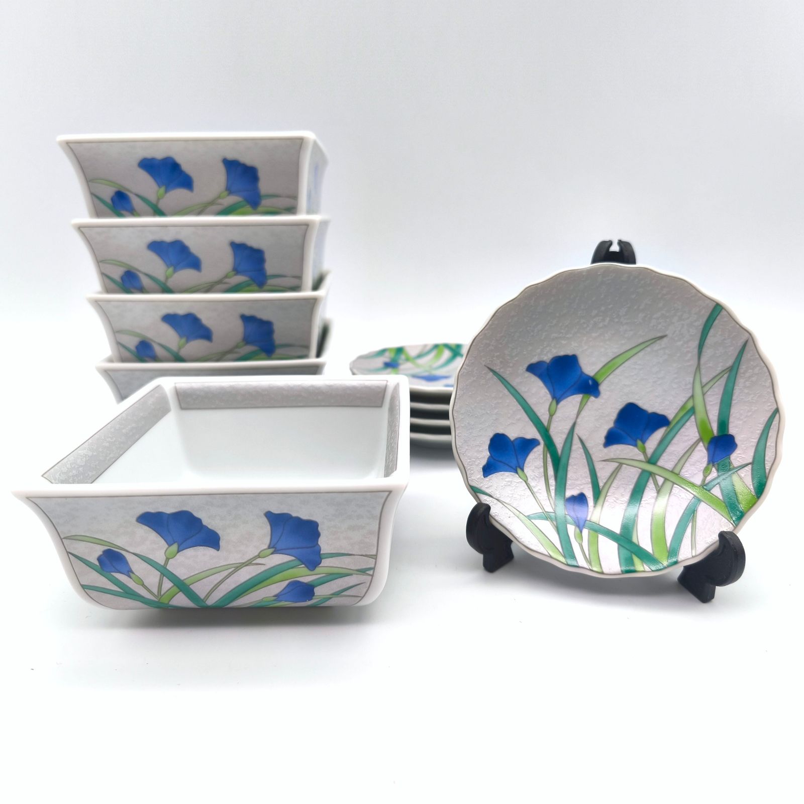 美濃焼・翔山・四方鉢・銘々皿・5客揃・和食器・No.251020-15・梱包サイズ80