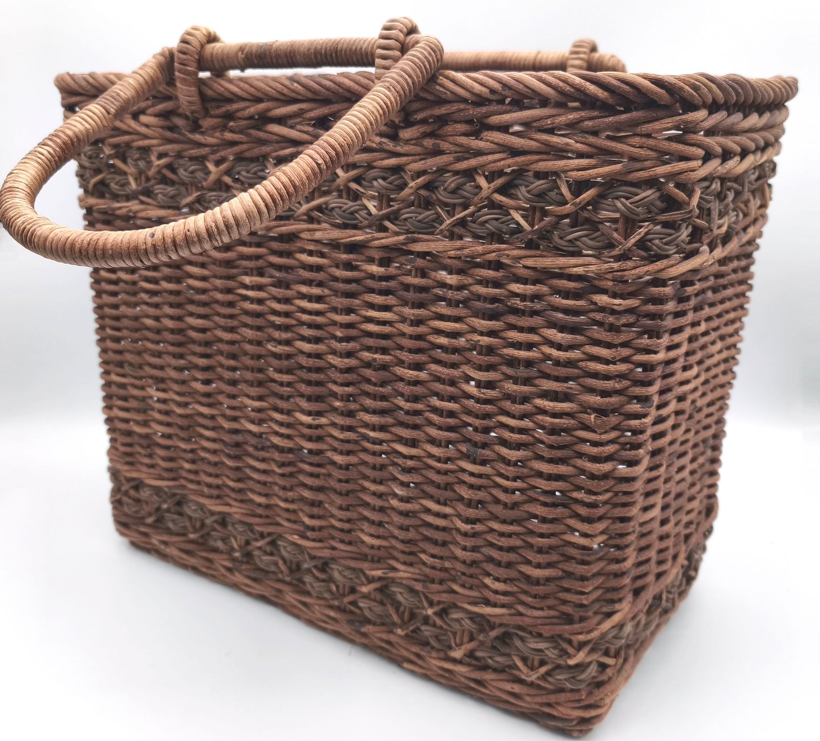 あけび かごバッグ 蔦 編み籠 No.251020-19 梱包サイズ120