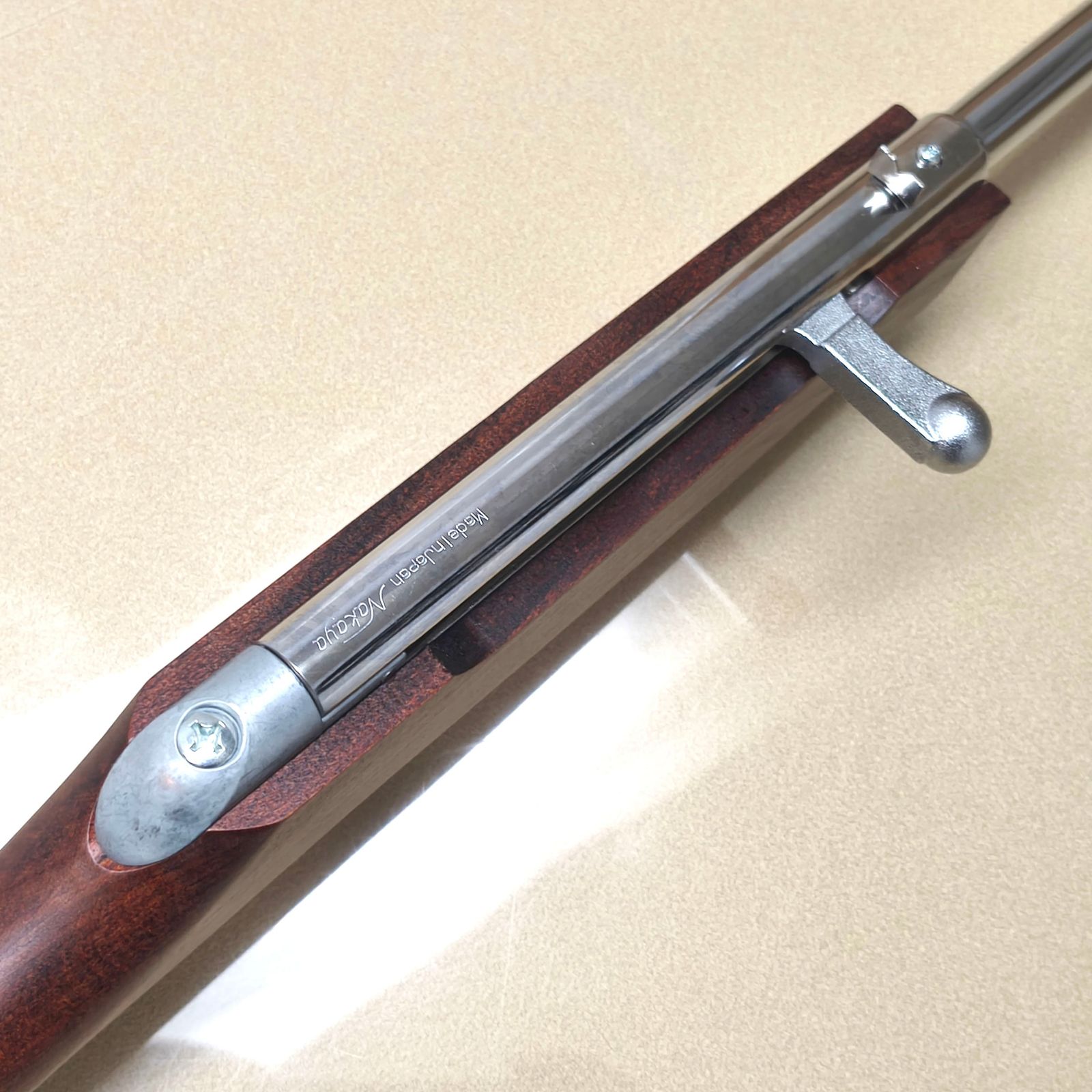 ナカヤ 射的銃 シルバー コルク弾用 木製ストック No.251020-66 梱包サイズ120