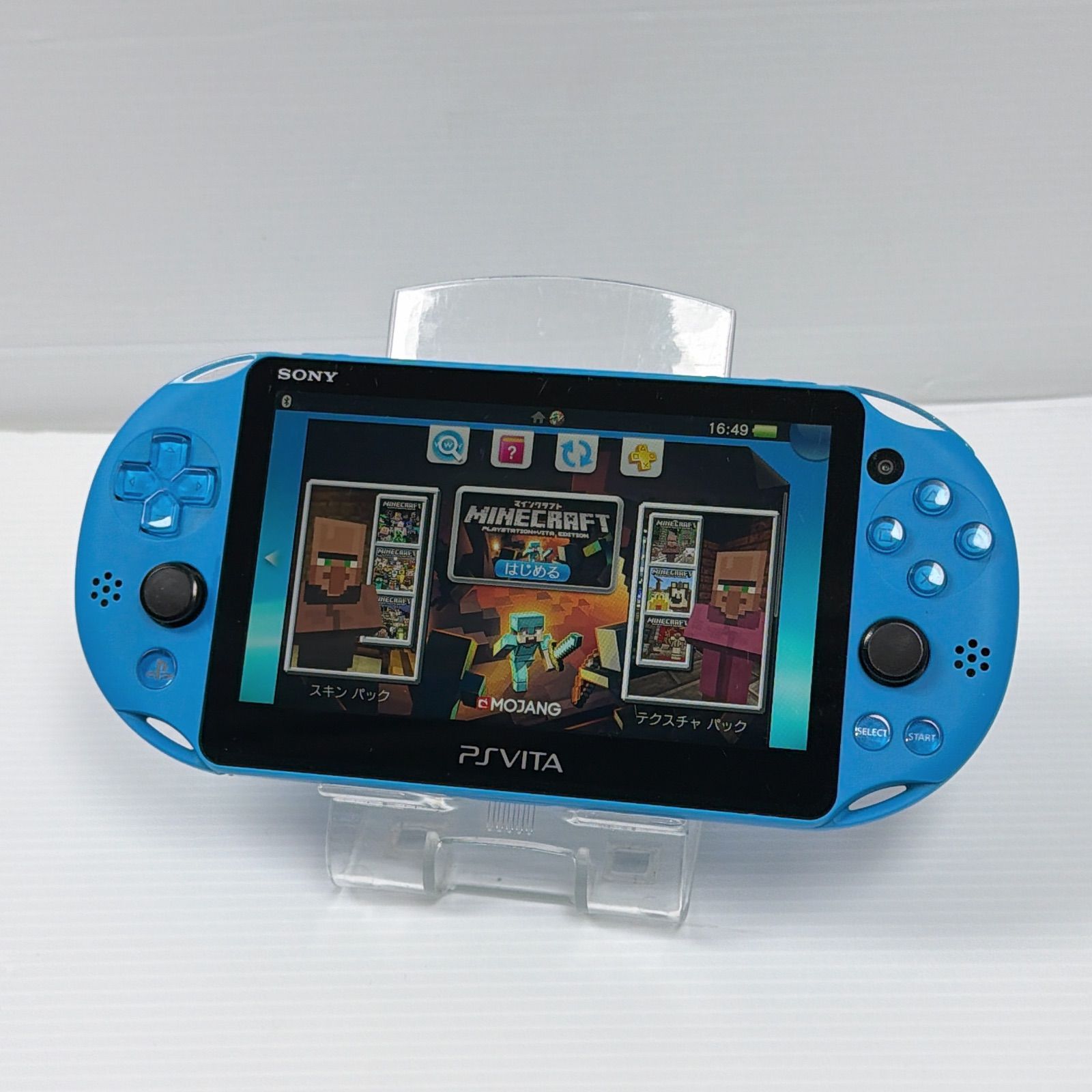 PSVITA アクアブルー sony psvita PCH-2000 FW3.68 遊べるセット 動作 済み ソニー プレイステーション PlayStation