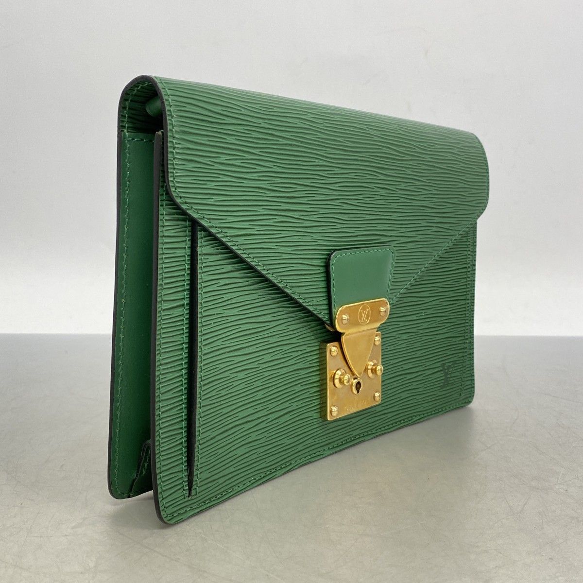 5me5449 ルイヴィトン クラッチバッグ エピ ポシェットセリエドラゴンヌ M52612 ボルネオグリーン メンズ