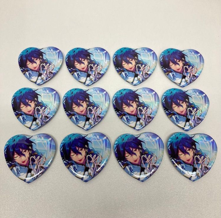 あんスタ 朔間零 ハート缶バッジ 12個セット 中国 願望 - メルカリ