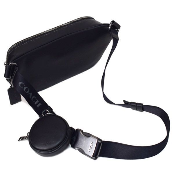 コーチ バッグ COACH コーティングキャンバス レザー シグネチャー カモフラ 迷彩柄 エリアス コインケース付き ベルトバッグ 2way ボディバッグ ワンショルダー バックパック ウエストバッグ グレーマルチ CW314