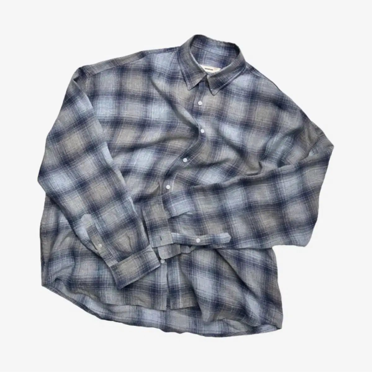 1 Nonnod フレキシブルシャーリング CHECK シャツ ジャパニーズリネン ブルー