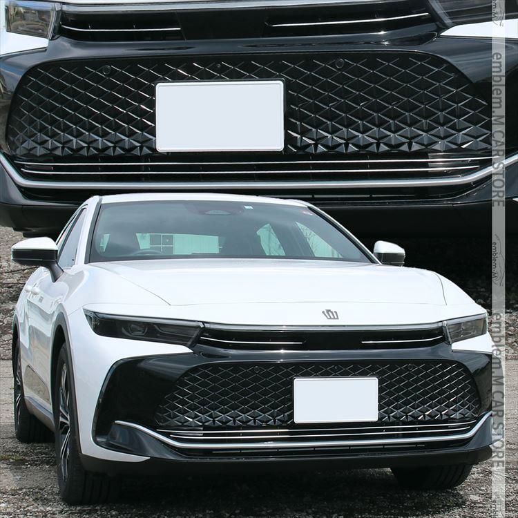 トヨタ クラウンクロスオーバー パーツ フロントグリルガーニッシュセット 4P 2点セット メッキパーツ ドレスアップ カスタムパーツ エクステリア BRIGHTFACE_UK