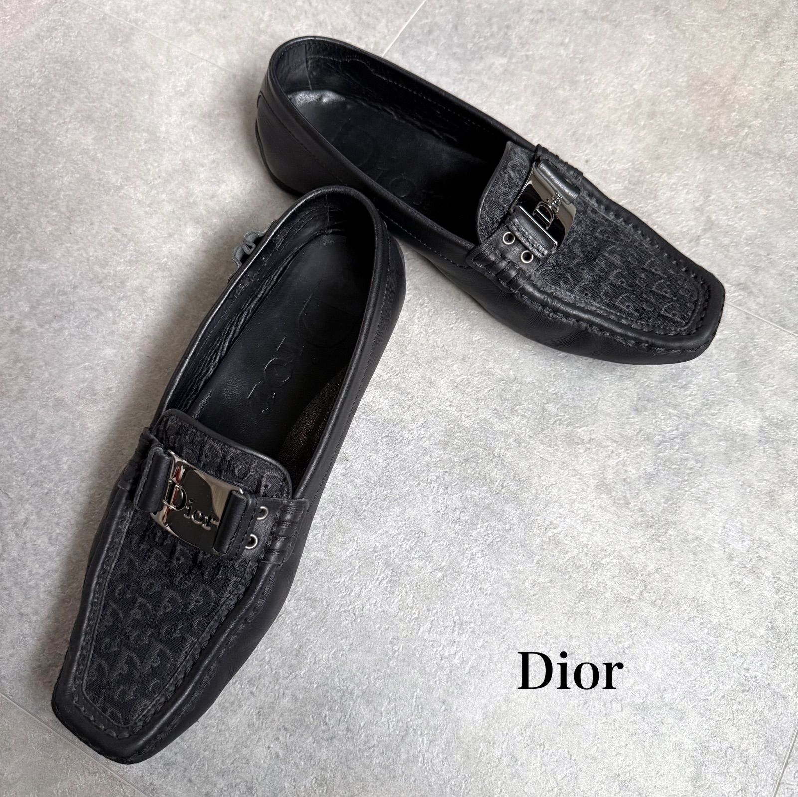Christian Dior ブラック ローファー 23cm Christian Dior ブラック
