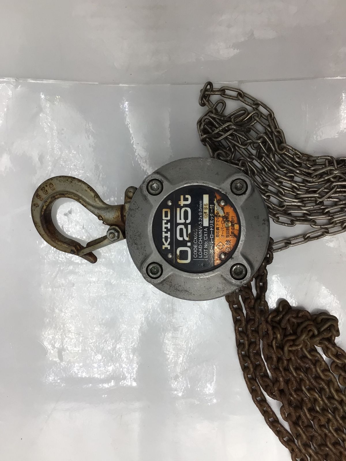 品 KITO|キトー 250kgチェーンブロックCX形 2.5m CX003 ITR0WUGM2PWK エコツール知立店 M02 HRDEVELOPMENT_JP