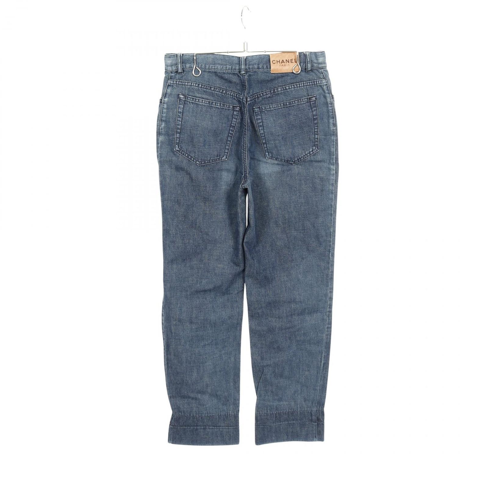 シャネル CHANEL デニムパンツ ハイウエスト P15493V08700 ブルー コットン デニム レディース Used B