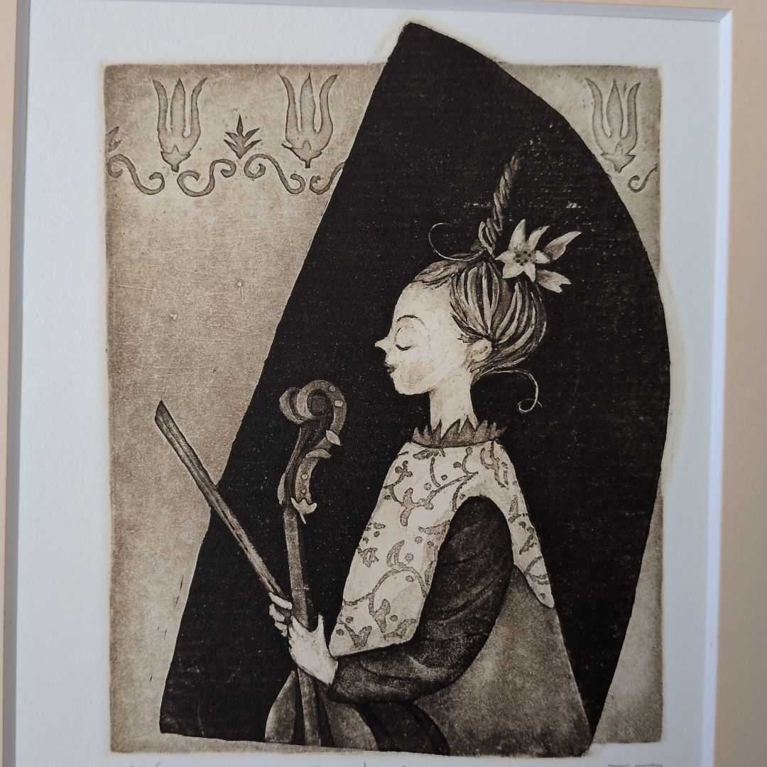 限定版60部 逸見亜古 銅版画 『幸せ気分』 直筆サインあり - メルカリ